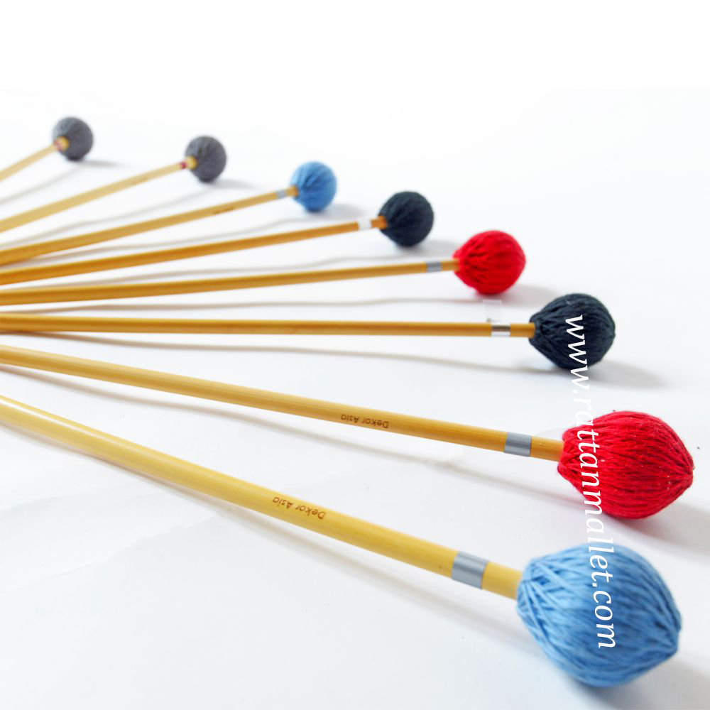 Rattan Percussion Mallets, Hard Beautiful Mallets for xylophone or metallophone with Rattan Handle and best Yarn